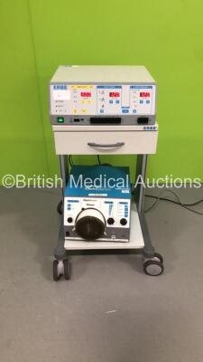 ERBE ICC 300 Electrosurgical Diathermy Unit with Valleylab OptiMumm Smoke Evacuator on ERBE Trolley (Powers Up)