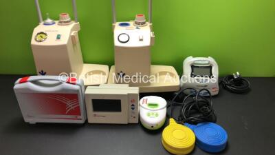 Mixed Lot Including 1 x Electrosurgical Footswitch, 2 x Therapy Equipment Suction Units on Wheels, 1 x SunTech Tango+ Monitor, 1 x Ardo Calypso Pro Breast Pump, 1 x G+N Pneuma Press DVT-Series Compression Unit and 1 x Cardinal Health SmokeCheck