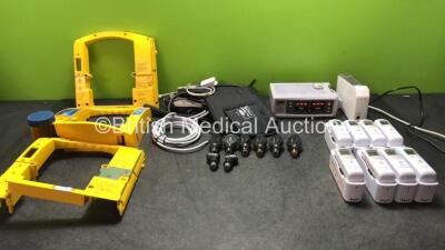 Mixed Lot Including 1 x Nellcor OxiMax N-560 Pulse Oximeter (Powers Up) 3 x LSU Spare Housing Cases, 1 x Miscellaneous Module, 8 x Keeler Ophthalmoscope Attachments, 5 x BP Cuffs and 8 x B Braun Welch Allyn PRO 6000 Ear Thermometers with Base Units