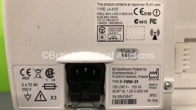 Job Lot Including 1 x GE Datex -Ohmeda F-FMW-01 Patient Monitor *Mfd 2012* (No Power) with 1 x GE E-PSMP-01 Module *Mfd 2016-11* and 2 x GE E-PSMP-00 Modules *Mfd 2007* - 2