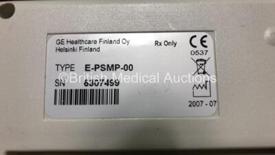 Job Lot Including 1 x GE Datex -Ohmeda F-FMW-01 Patient Monitor *Mfd 2012* (No Power) with 1 x GE E-PSMP-01 Module *Mfd 2016-11* and 2 x GE E-PSMP-00 Modules *Mfd 2007* - 5