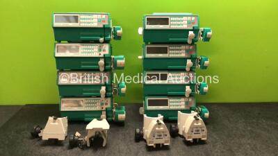 Job Lot Including 6 x B Braun Compact Infusion Pumps (Power Up) 2 x B Braun Compact S Infusion Pumps (Both Power Up) 4 x B Braun Clamps