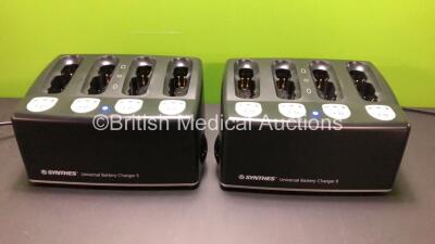 2 x Synthes Universal Battery Charger II Ref.05.001.204 (Both Power Up in Excellent Condition) *21296 - 21298*