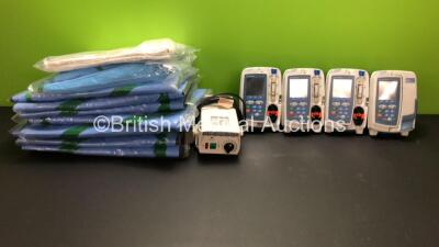 Mixed Lot Including 9 x Patient Transfer Slings, 4 x CareFusion Alaris GP Guardrails Plus Infusion Pumps (3 x Missing Casing) and 1 x Huntleigh Flowtron Plus Pump *802616130 - 900206475 - BE029397*