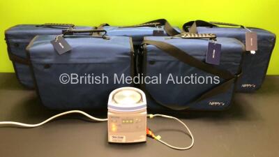 Job Lot Including 1 x Fisher&Paykel MR850AEK Respiratory Humidifier (Powers Up) and 5 x Breas Nippy 4 Carry Cases - Good Condition *020430001430*