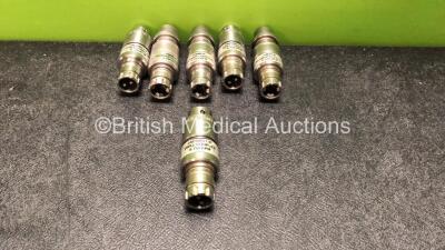 Job Lot of Attachment Including 3 x Microaire 7100-003 Jacobs 1/4 Drill Couplers and 3 x Microaire 7100-001 Zimmer Reamer Couplers