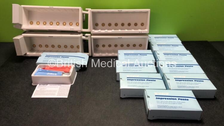 Mixed Lot Including 4 x Philips M8048A Module Racks, 10 x White Impression Paste Kits