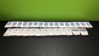 Job Lot Including 16 x GE Carescape Telemetry T4 Ref.2014748-003 Transmitters, 11 x GE ApexPro Ref.418500-003 Transmitters and 2 x GE CAM-14 Ref.900995-002