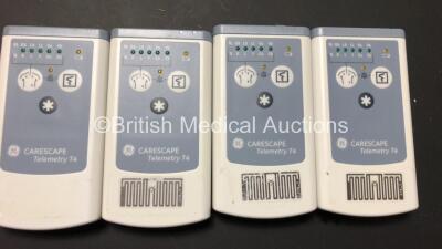 Job Lot Including 16 x GE Carescape Telemetry T4 Ref.2014748-003 Transmitters, 11 x GE ApexPro Ref.418500-003 Transmitters and 2 x GE CAM-14 Ref.900995-002 - 4