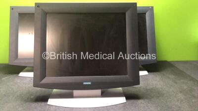 3 x Siemens Model 07556249 Monitors (All Untested Due to Cut Cables-See Photo)