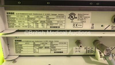 ERBE VIO 200D Electrosurgical Unit *Version - 1.4.2* with ERBE APC2 Argon Plasma Coagulator on ERBE VIO Cart (Powers Up) *11261793 / 11261794 / A-3604* - 5