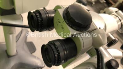 Zeiss OPMI Vario S8 Dual Operated Surgical Microscope with 2 x f170 Eyepieces on Zeiss S88 Stand (Powers Up with Good Bulb, Some Missing / Damaged Casing - See Photos) *6629503818* - 4