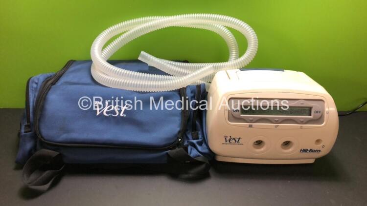 Hill-Rom The Vest 104 Airway Clearance System (Powers Up) with 2 x Tubes and Foot Pump in Carry Bag