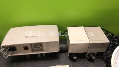 Mixed Lot Including 2 x Accoson BP Meters, 1 x ResMed Autoset Spirit II CPAP Unit with 1 x ResMed H4i Humidifier Unit, 2 x Graseby Medical MR10 Respiration Monitors (Both Untested Due to Possible Flat Batteries) 1 x Agilent M1018A Module, 1 x Philips M101 - 3