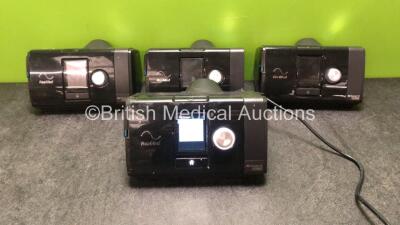 4 x ResMed Airsense 10 CPAP Units with 1 x AC Power Supply (All Power Up, 1 with Missing Side Cover-See Photo) *SN 22151281799, 23192575169, 23183063405, 23192685256*
