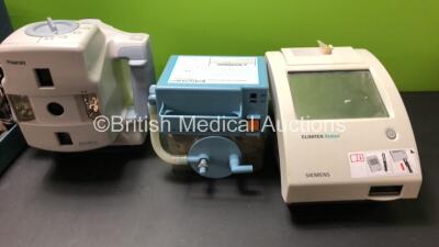 Mixed Lot Including 1 x Siemens Clinitek Status Urine Analyser, 1 x Polaroid Macro 5 SLR-1200, 1 x DeVilbiss Vacu-Aide, 1 x Micro Medical Smoke Check and 2 x Compressors - 2