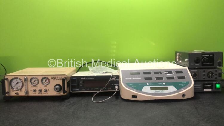 Mixed Lot Including 1 x Richard Wolf 2129 C02 Metromat Unit (Untested Due to No Power Supply) 1 x Criticare 504 Pulse Oximeter (Untested Due to No Power Supply) 1 x Smith & Nephew Vulcan EAS Electrothermal Arthroscopy System (Powers Up with Fault) 1 x Oly
