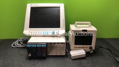 Job Lot Including 1 x Nellcor N5600 Patient Monitor Including ECG, SpO2, T1, T2 and NIBP Options (Powers Up) 1 x Datex Ohmeda S/ 5 Monitor with 1 x Datex Ohmeda F-CU8 Module with 1 x Datex Ohmeda M-NIBP-00-03 Module and 1 x Datex Ohmeda M-ESTRP.04 Module