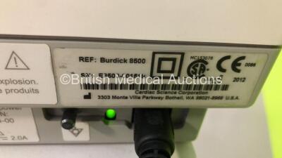 Burdick 8500 ECG Machine with 10 Lead ECG Lead (Powers Up) and GE F5-01 Module Rack *E8500-001519 / SEG12367764HX* - 4