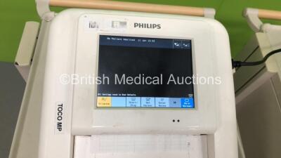 3 x Philips Avalon FM30 Fetal Monitors on Trolleys (All Power Up) - 2