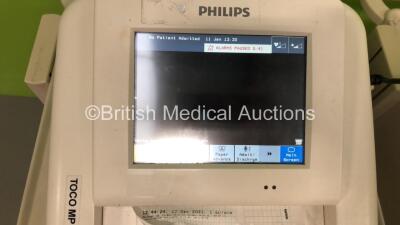 3 x Philips Avalon FM30 Fetal Monitors on Trolleys (All Power Up) - 4