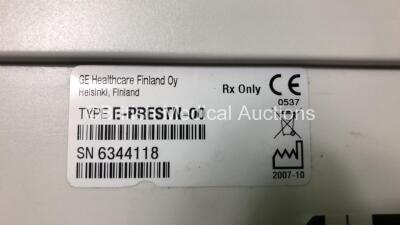 Job Lot Including 1 x GE E-CAiOV-00 Gas Module with Water Trap *Mfd 2007* 1 x GE Type E-PRESTN-00 Module *Mfd 2007* and 3 x Blank Modules in 1 x GE Module Rack *6344118 - 6301401 - 4