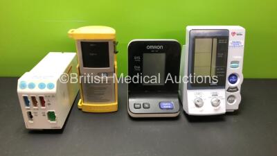 Job Lot Including 1 x GE Type E-PRESTN-00 *Mfd 2010* 1 x Nellcor N-20 Oximeter with Finger Sensor and 2 x Omron Blood Pressure Monitors