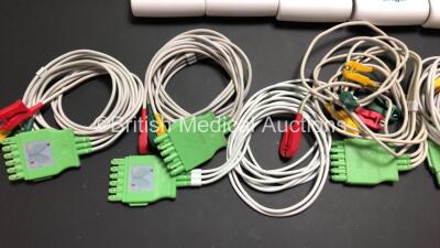 Job Lot Including 8 x Drager Infinity M300 Patient Telemetry Monitors, 9 x Drager MP03401 ECG Leads and 9 x Drager MS29558 Bedside Chargers - 4