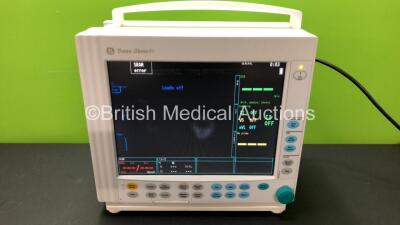 GE Datex-Ohmeda F-CM1-04 Anaesthesia Monitor (Powers Up with Slight White Distortion to Display) with 1 x GE Type E-PRESTN-00 Module *Mfd 2009-10* **SN 6339388 - 6552907**