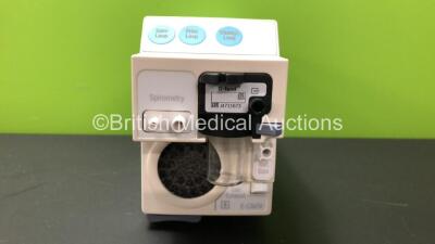 GE Type E-CAiOV-00 Gas Module with Spirometry and D-Fend Water Trap *Mfd 2012-04* (Slight Damage to Casing - See Photo) *6844321*