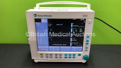 GE Datex-Ohmeda F-CM1-04 Anaesthesia Monitor (Powers Up) with 1 x GE Type E-PRESTN-00 Module *Mfd 2006-03* and 1 x GE Type E-CAiOV-00 Gas Module with Spirometry and D-Fend Water Trap *Mfd 2008-01* **SN 6130287 - 6138598 - 6372227*