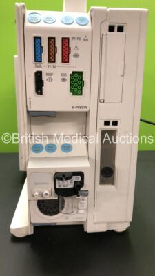 GE Datex-Ohmeda F-CM1-04 Anaesthesia Monitor (Powers Up) with 1 x GE Type E-PRESTN-00 Module *Mfd 2006-03* and 1 x GE Type E-CAiOV-00 Gas Module with Spirometry and D-Fend Water Trap *Mfd 2008-01* **SN 6130287 - 6138598 - 6372227* - 2