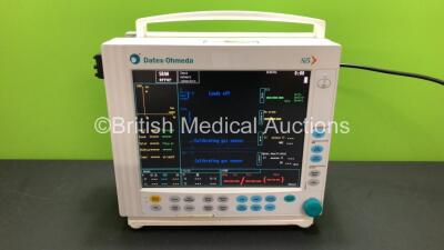 GE Datex-Ohmeda F-CM1-04 Anaesthesia Monitor (Powers Up) with 1 x Datex-Ohmeda Type M-PRESTN..01 Module *Mfd 2005* and 1 x Datex-Ohmeda Type M-CAIOV..03 Gas Module with Spirometry and D-Fend Water Trap *Mfd 2003* **SN 6006486 - 5227338 - 5035310*