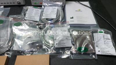 2 x EDAN iM60 Touch Screen Patient Monitors Including ECG, SpO2, NIBP, IBP1, IBP2, T1, T2 and CO2 Module Holder Options with 2 x Batteries, 2 x BP Hoses, 2 x BP Cuff, 2 x IBP Pressure Transducers, 2 x SpO2 Sensors, 2 x CO2 Sampling Lines, 2 x AC Power Cab - 5