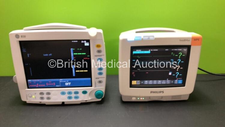 1 x GE B30 Monitor *Mfd 2012* with 1 x GE Type E-PSM-00 Module *Mfd 2009* and 1 x Philips IntelliVue MP5 Monitor *Mfd 2011* (Both Power Up)