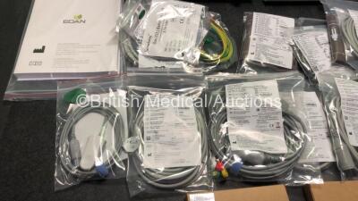 2 x EDAN iM60 Touch Screen Patient Monitors Including ECG, SpO2, NIBP, IBP1, IBP2, T1, T2 and CO2 Module Holder Options with 2 x Batteries, 2 x BP Hoses, 2 x BP Cuff, 2 x IBP Pressure Transducers, 2 x SpO2 Sensors, 2 x CO2 Sampling Lines, 2 x AC Power Cab - 3