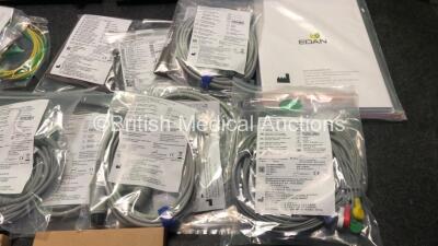 2 x EDAN iM60 Touch Screen Patient Monitors Including ECG, SpO2, NIBP, IBP1, IBP2, T1, T2 and CO2 Module Holder Options with 2 x Batteries, 2 x BP Hoses, 2 x BP Cuff, 2 x IBP Pressure Transducers, 2 x SpO2 Sensors, 2 x CO2 Sampling Lines, 2 x AC Power Cab - 4