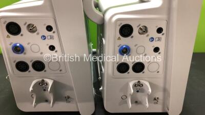 2 x EDAN iM60 Touch Screen Patient Monitors Including ECG, SpO2, NIBP, IBP1, IBP2, T1, T2 and CO2 Module Holder Options with 2 x Batteries, 2 x BP Hoses, 2 x BP Cuff, 2 x IBP Pressure Transducers, 2 x SpO2 Sensors, 2 x CO2 Sampling Lines, 2 x AC Power Cab - 3