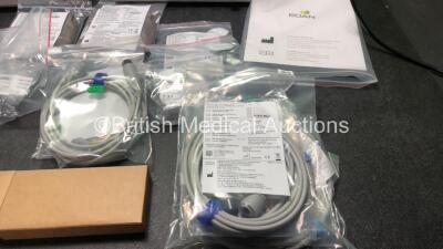 2 x EDAN iM60 Touch Screen Patient Monitors Including ECG, SpO2, NIBP, IBP1, IBP2, T1, T2 and CO2 Module Holder Options with 2 x Batteries, 2 x BP Hoses, 2 x BP Cuff, 2 x IBP Pressure Transducers, 2 x SpO2 Sensors, 2 x CO2 Sampling Lines, 2 x AC Power Cab - 5