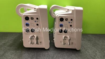 2 x EDAN iM60 Touch Screen Patient Monitors Including ECG, SpO2, NIBP, IBP1, IBP2, T1, T2 and CO2 Module Holder Options with 2 x Batteries, 2 x BP Hoses, 2 x BP Cuff, 2 x IBP Pressure Transducers, 2 x SpO2 Sensors, 2 x CO2 Sampling Lines, 2 x AC Power Cab - 5