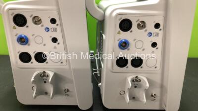 2 x EDAN iM60 Touch Screen Patient Monitors Including ECG, SpO2, NIBP, IBP1, IBP2, T1, T2 and CO2 Module Holder Options with 2 x Batteries, 2 x BP Hoses, 2 x BP Cuff, 2 x IBP Pressure Transducers, 2 x SpO2 Sensors, 2 x CO2 Sampling Lines, 2 x AC Power Cab - 3