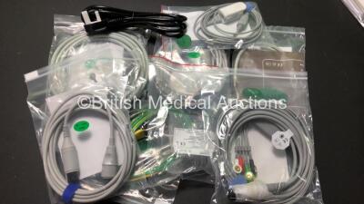 2 x EDAN iM60 Touch Screen Patient Monitors Including ECG, SpO2, NIBP, IBP1, IBP2, T1, T2 and CO2 Module Holder Options with 2 x Batteries, 2 x BP Hoses, 2 x BP Cuff, 2 x IBP Pressure Transducers, 2 x SpO2 Sensors, 2 x CO2 Sampling Lines, 2 x AC Power Cab - 4