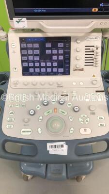 Toshiba Aplio XG Flat Screen Ultrasound Scanner Model SSA-790A with 2 x Transducers/Probes (1 x PLT-604AT and 1 x PVT-674BT * Mfd April 2020 *) and Sony Video Graphic Printer UP-895MD (Powers Up-General Marks to Side Trim-110V-Adapter Not Included) * SN 9 - 3