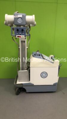 GE AMX700 IEC 1.93COL Mobile X-Ray Model 5151481 with Key,Manual and Detector Attachment (Powers Up with Key-Key Included-General Marks to Trim and Damaged Exposure Hand Trigger Mounting Bracket-See Photos) * SN 1025140WK3 * * Mfd Dec 2010 *