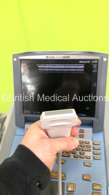 SonoSite MicroMaxx Portable Ultrasound Scanner Ref P05361-02 Boot Version 30.80.301.014 ARM Version 30.80.301.014 with 2 x Transducer/Probes (1 x L38e/10-5 * Mfd Nov 2005 * and 1 x ICT/8-5 * Mfd Aug 2005 *) and Sony Video Graphic Printer UP-897MD on Mobil - 3