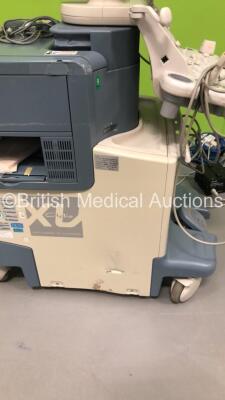 Toshiba Aplio XV Flat Screen Ultrasound Scanner Model SSA-770A with 3 x Transducers/Probes (1 x PVT-674BT * Mfd May 2007 *,1 x PVT-382BT * Mfd June 2007 * and 1 x PLT-604AT * Mfd Sept 2011 *) and Sony Digital Graphic Printer UP-D897 (Powers Up-110V-Adapte - 21