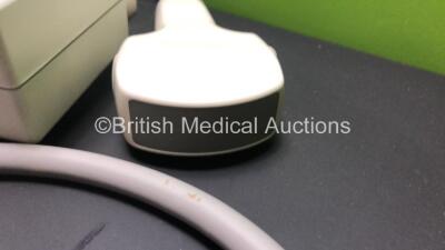 Job Lot Including 1 x GE 7L Ultrasound Transducer / Probe (Damaged Head - See Photo), 1 x GE 3.5C Ultrasound Transducer / Probe, 1 x Toshiba PVF-621VT Ultrasound Transducer / Probe, 1 x Toshiba PVF-375MT Ultrasound Transducer / Probe and 1 x Toshiba PLF-7 - 4