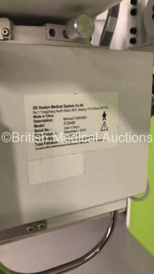 GE Optima XR220AMX Mobile X-Ray Model 5555000-5 with Exposure Hand Trigger and Detector Attachment (Powers Up-User Login Unavailable-Can Be Used with Emergency Login) * SN 1032810WK2 * * Mfd Feb 2014 * - 5