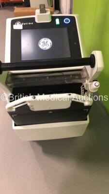 GE Optima XR220AMX Mobile X-Ray Model 5555000-5 with Exposure Hand Trigger and Detector Attachment (Powers Up-User Login Unavailable-Can Be Used with Emergency Login) * SN 1032810WK2 * * Mfd Feb 2014 * - 8