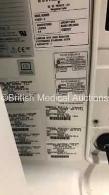 GE Optima XR220AMX Mobile X-Ray Model 5555000-5 with Exposure Hand Trigger and Detector Attachment (Powers Up-User Login Unavailable-Can Be Used with Emergency Login) * SN 1032810WK2 * * Mfd Feb 2014 * - 14